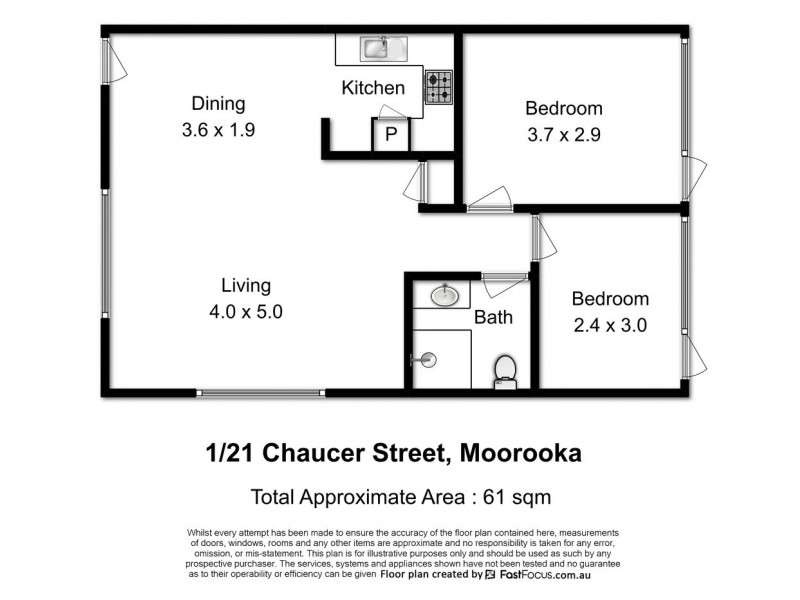 1/21 Chaucer Street, Moorooka QLD 4105 Floorplan