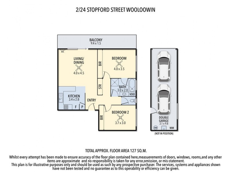 2/24 Stopford Street, Wooloowin QLD 4030 Floorplan