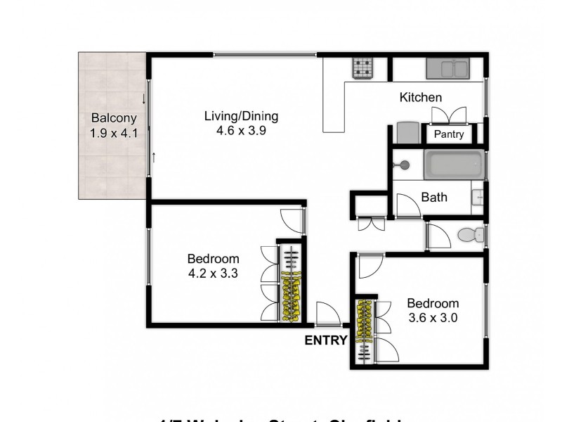 1/7 Wolseley Street, Clayfield QLD 4011 Floorplan