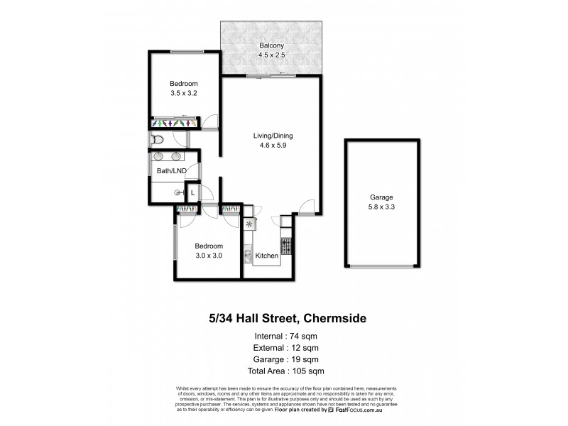 5/36 Hall Street, Chermside QLD 4032 Floorplan
