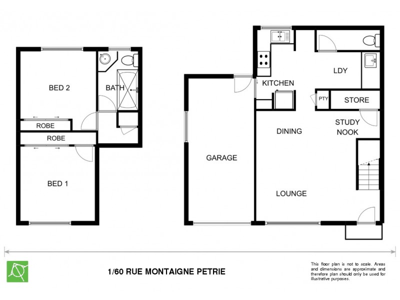 1/60 Rue Montaigne, Petrie QLD 4502 Floorplan