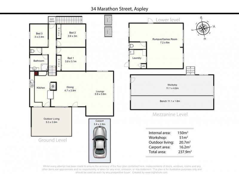 34 Marathon Street, Aspley QLD 4034 Floorplan