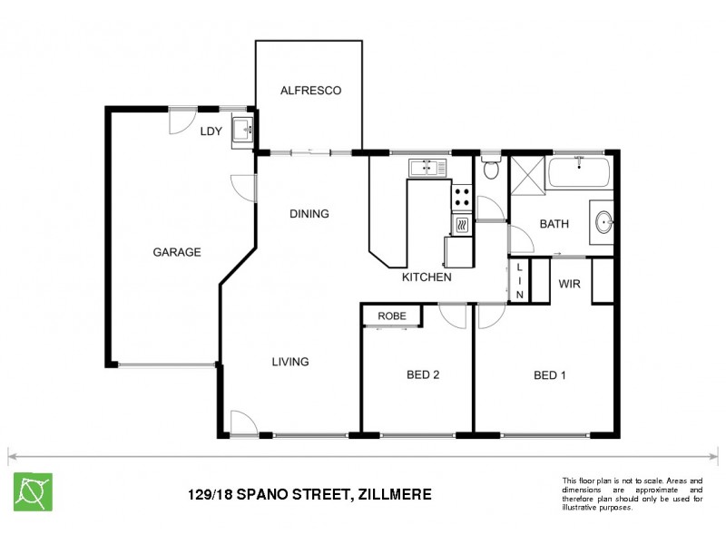 129/18 Spano Street, Zillmere QLD 4034 Floorplan