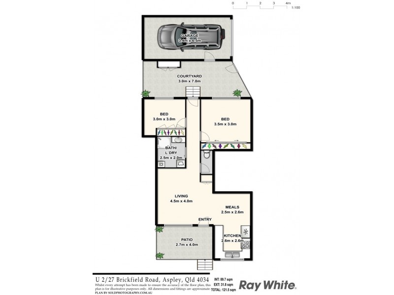 2/27 Brickfield Road, Aspley QLD 4034 Floorplan