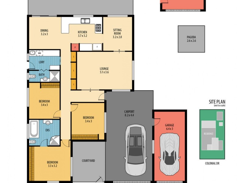 70 Colonial Drive, Lawnton QLD 4501 Floorplan