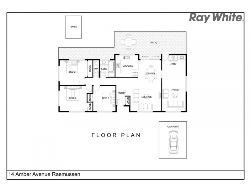 14 Amber Avenue, Rasmussen QLD 4815 Floorplan