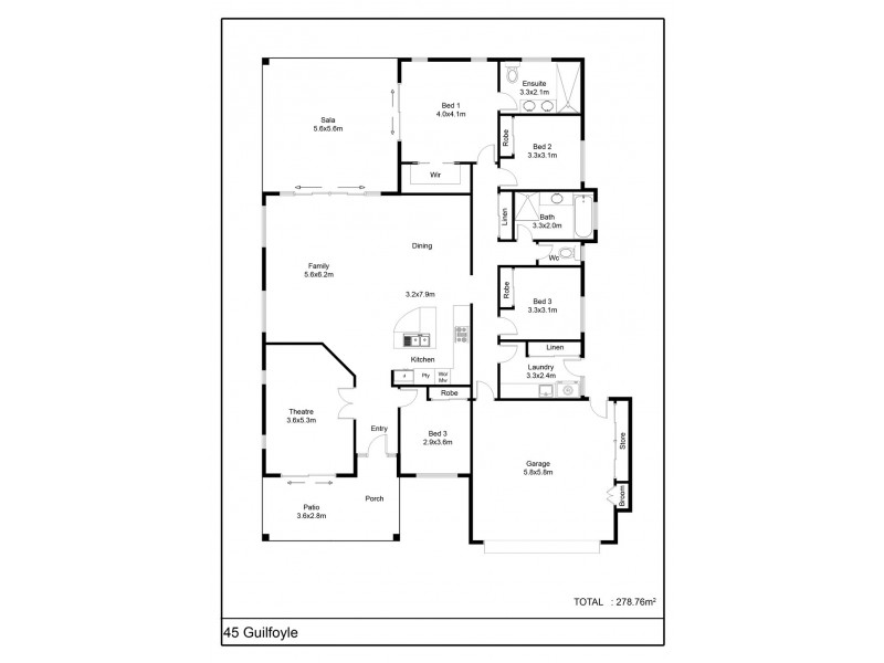 45 Guilfoyle Circuit, Kirwan QLD 4817 Floorplan