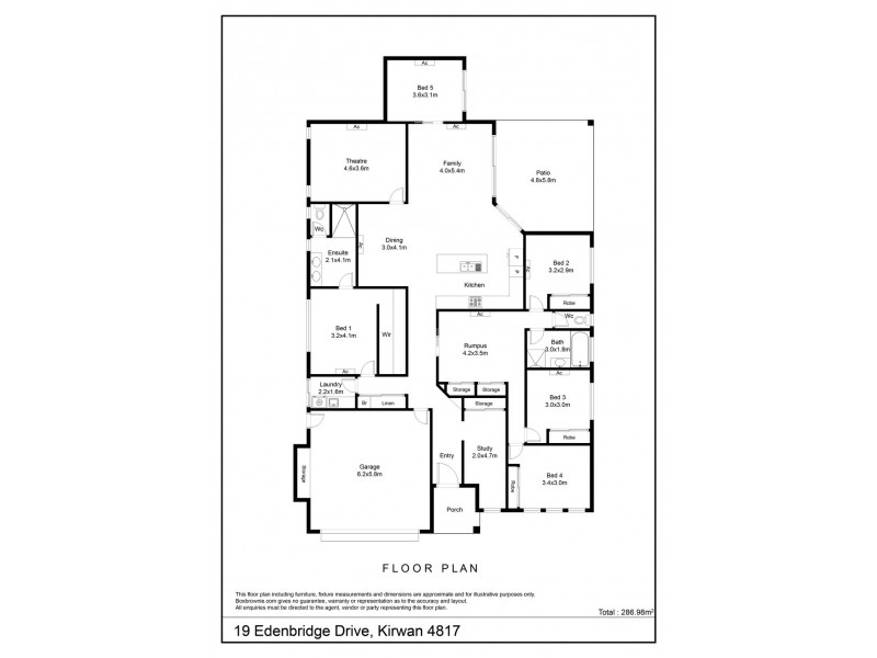 19 Edenbridge Drive, Kirwan QLD 4817 Floorplan