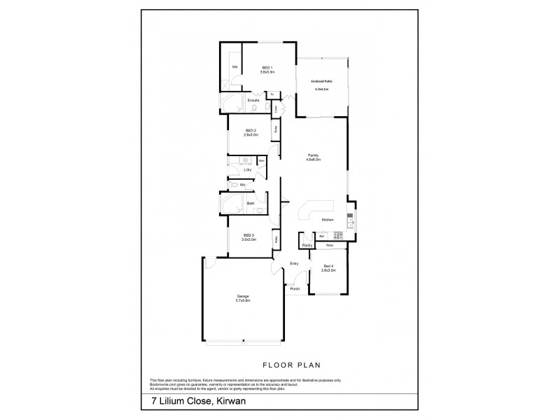7 Lilium Close, Kirwan QLD 4817 Floorplan
