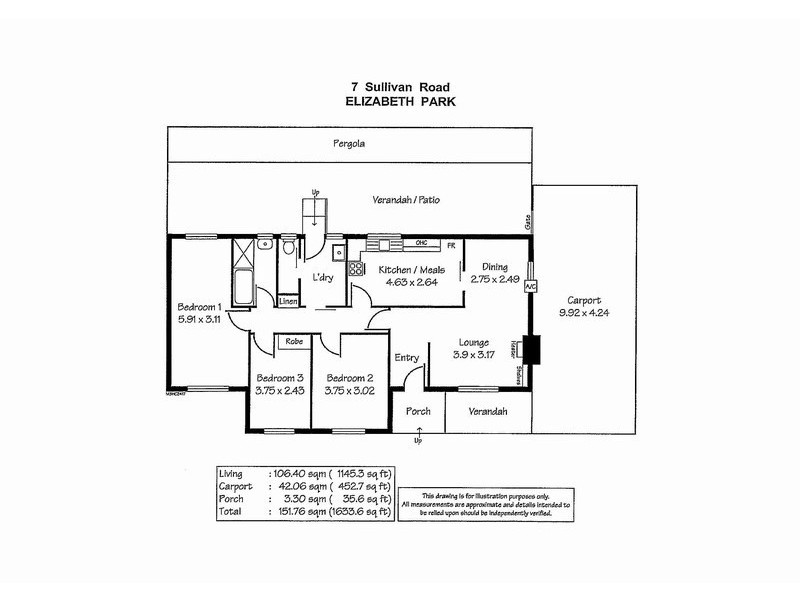7 Sullivan Road, Elizabeth Park SA 5113 Floorplan