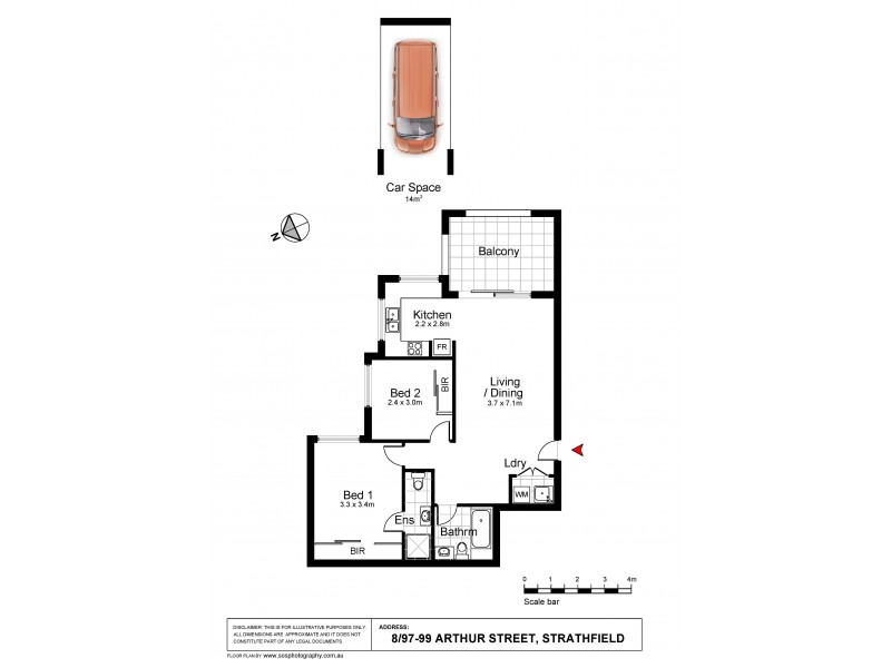 8/97-99 Arthur Street, Strathfield NSW 2135 Floorplan
