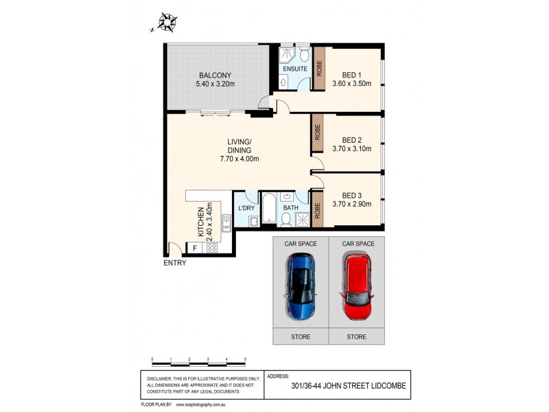 301/36-44 John Street, Lidcombe NSW 2141 Floorplan