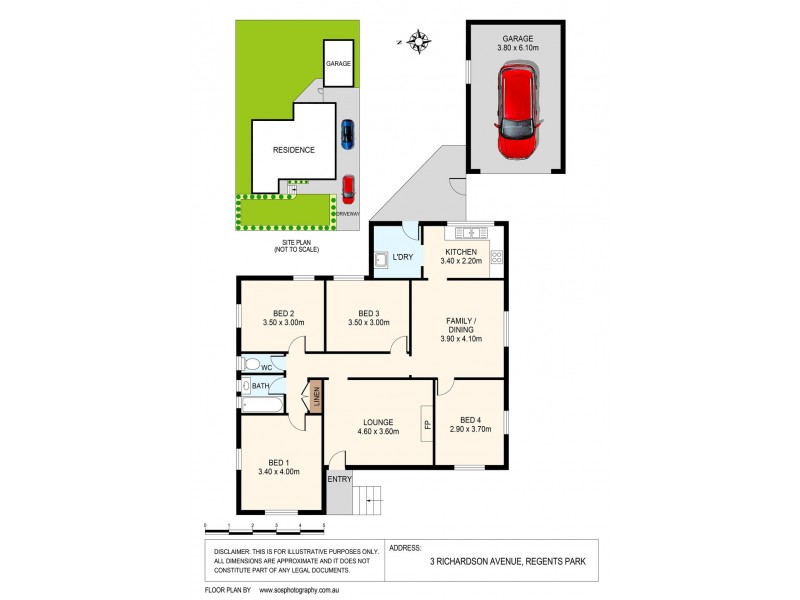 3 Richardson Ave, Regents Park NSW 2143 Floorplan