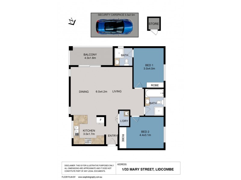 1/33 Mary Street, Lidcombe NSW 2141 Floorplan