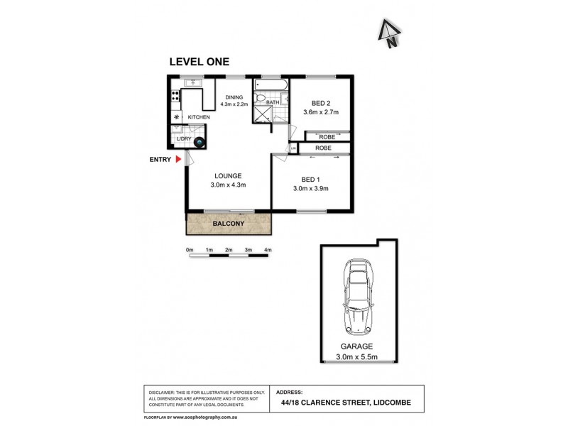 44/18 Clarence Street, Lidcombe NSW 2141 Floorplan