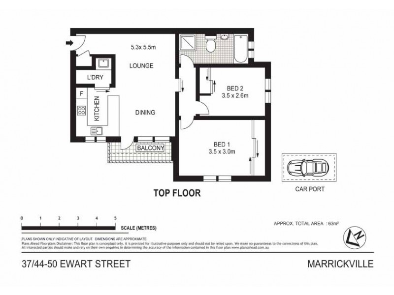 37/44-50 Ewart Street, Marrickville NSW 2204 Floorplan