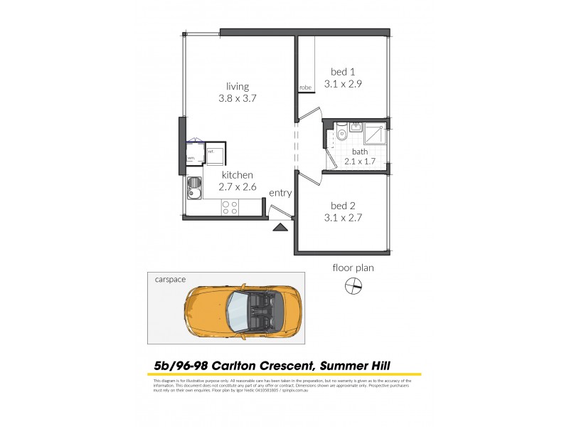 5B/96-98 Carlton Crescent, Summer Hill NSW 2130 Floorplan