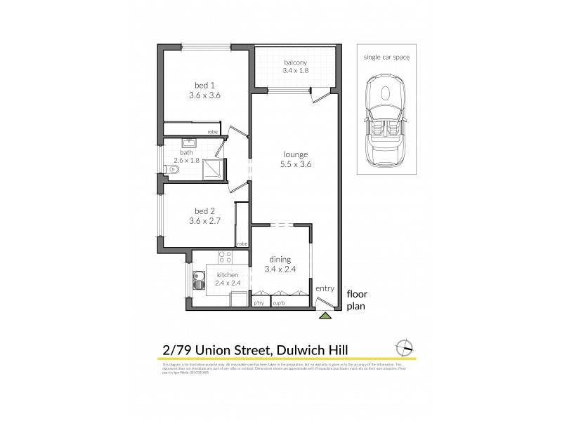 2/79 Union Street, Dulwich Hill NSW 2203 Floorplan