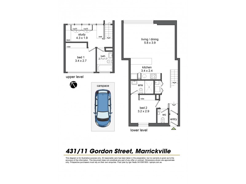 431/11-23 Gordon Street, Marrickville NSW 2204 Floorplan