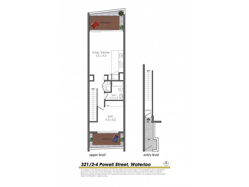 321/2-4 Powell Street, Waterloo NSW 2017 Floorplan