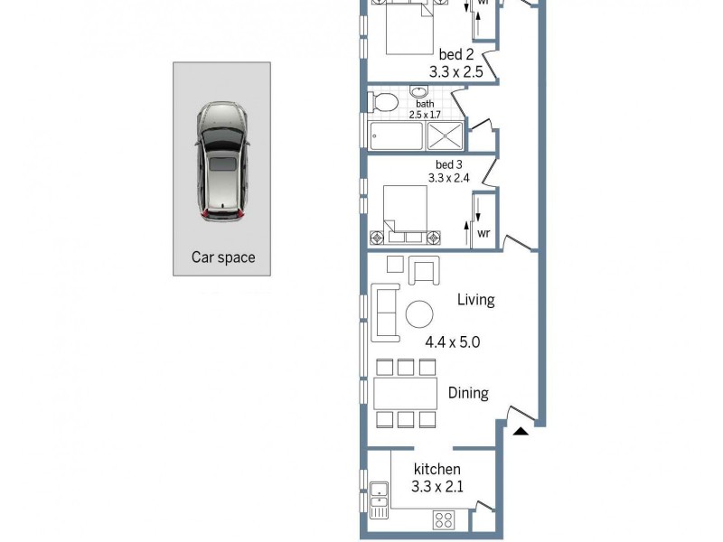 2/4 Union Street, Dulwich Hill NSW 2203 Floorplan