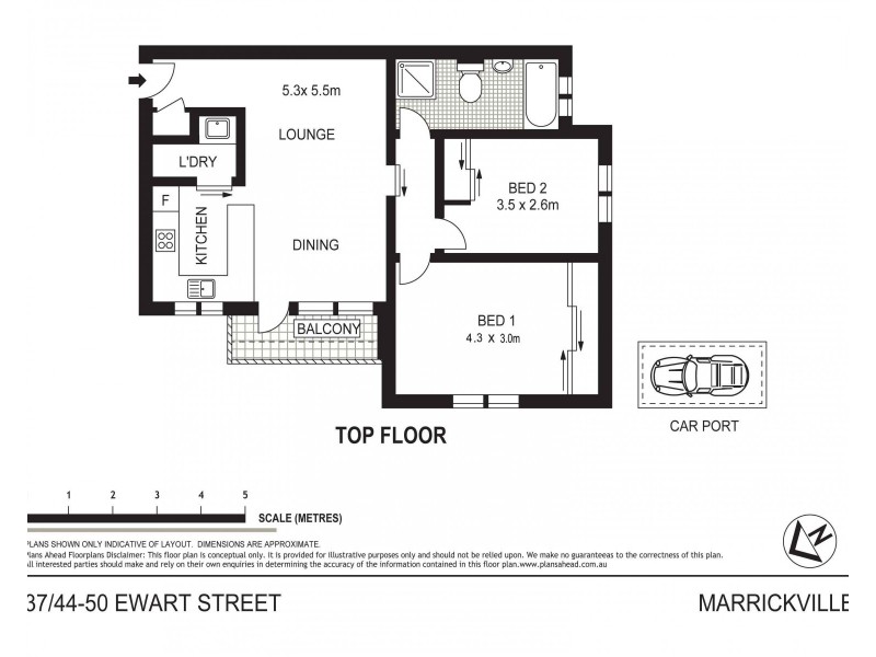 37/44-50 Ewart Street, Marrickville NSW 2204 Floorplan
