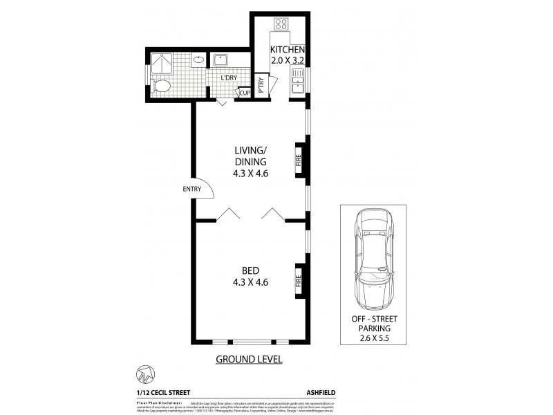 1/12 Cecil Street, Ashfield NSW 2131 Floorplan