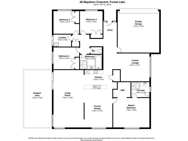 26 Mapleton Crescent, Forest Lake QLD 4078 Floorplan
