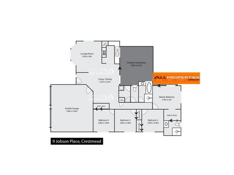 9 Jobson Place, Crestmead QLD 4132 Floorplan