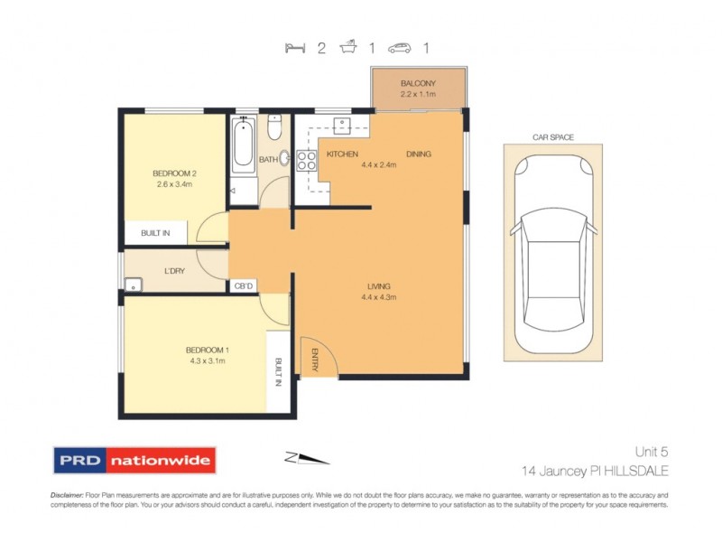 5/14 Jauncey Place, Hillsdale NSW 2036 Floorplan
