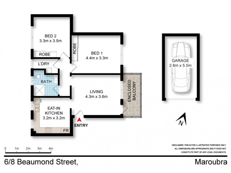6/8 Beaumond Avenue, Maroubra NSW 2035 Floorplan