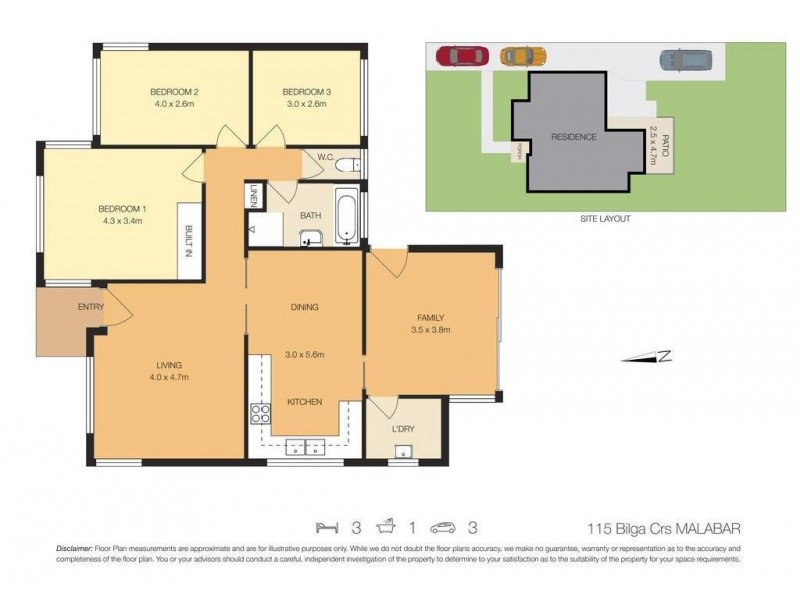 115 Bilga Crescent, Malabar NSW 2036 Floorplan