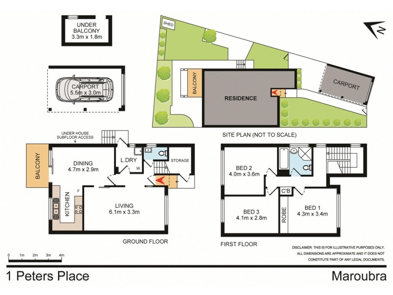 1 Peters Place, Maroubra NSW 2035 Floorplan