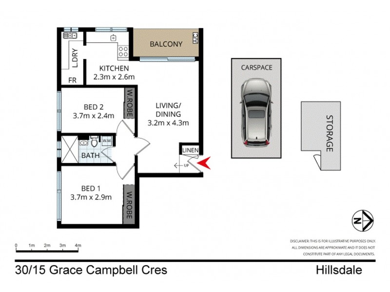30/15 Grace Campbell Crescent, Hillsdale NSW 2036 Floorplan