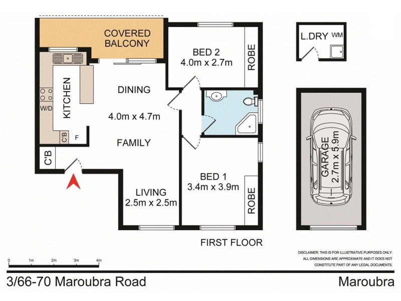 3/66-70 Maroubra Road, Maroubra NSW 2035 Floorplan