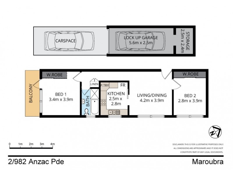 2/982 Anzac Parade, Maroubra NSW 2035 Floorplan