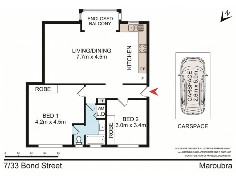 7/33-35 Bond Street, Maroubra NSW 2035 Floorplan
