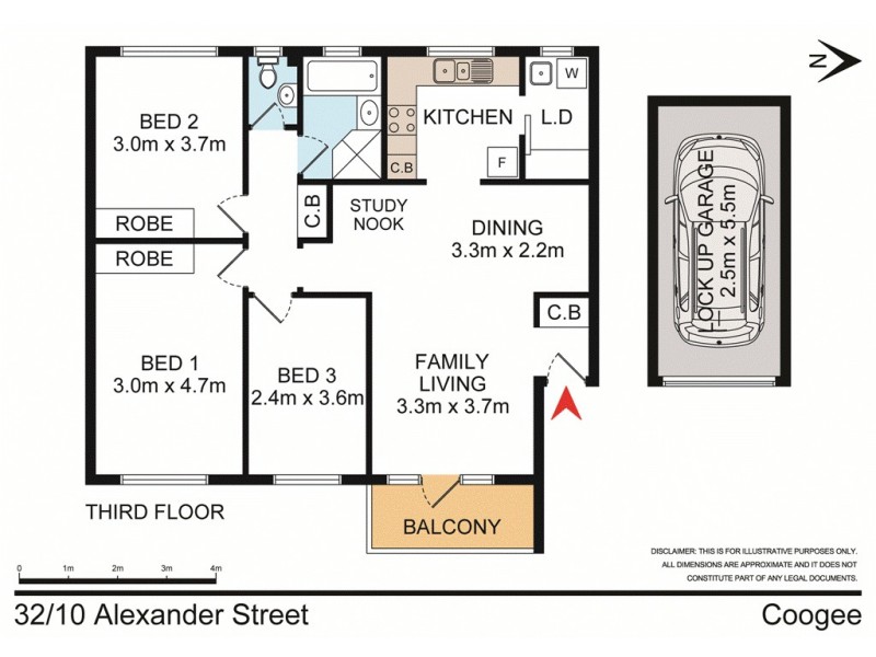 32/10 Alexander Street, Coogee NSW 2034 Floorplan