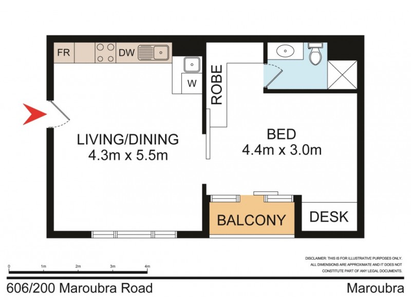 606/200 Maroubra Road, Maroubra NSW 2035 Floorplan