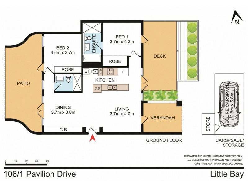 106/1 Pavilion Drive, Little Bay NSW 2036 Floorplan