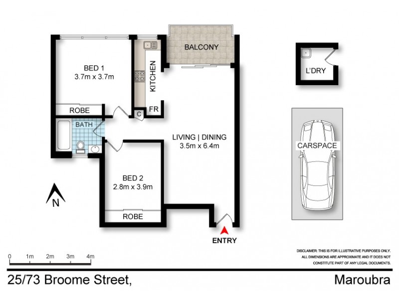 25/73 Broome Street, Maroubra NSW 2035 Floorplan