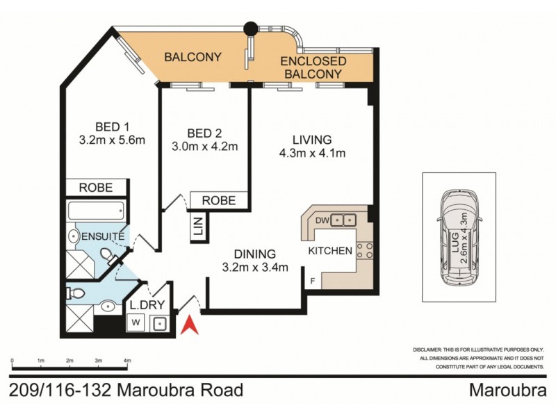 209/116 Maroubra Road, Maroubra NSW 2035 Floorplan