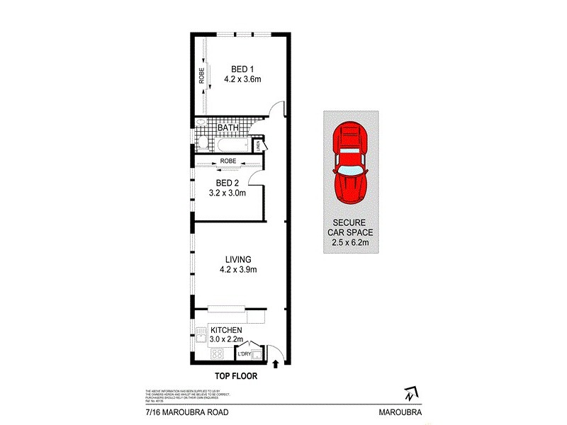7/16 Maroubra Road, Maroubra NSW 2035 Floorplan