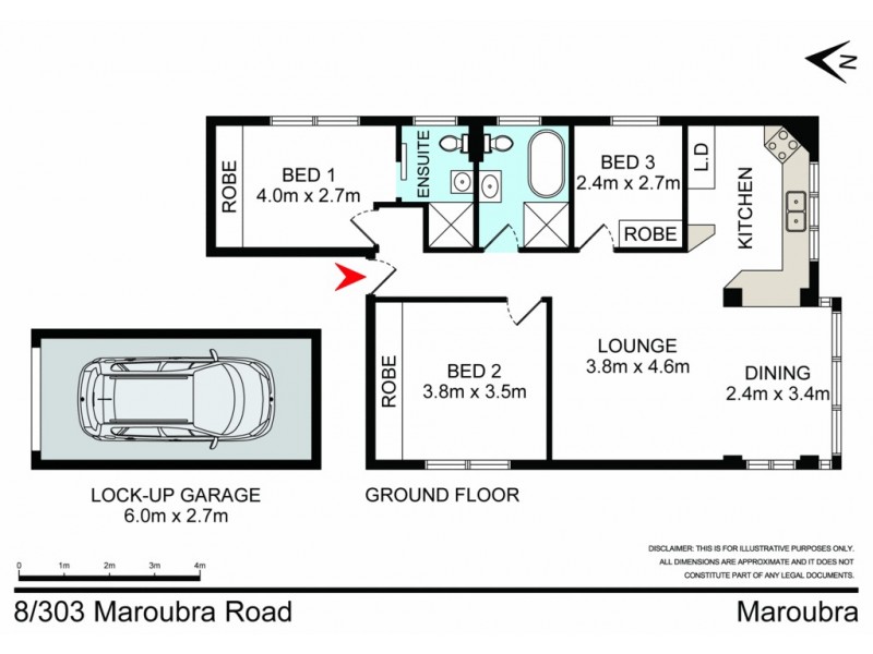 8/303 Maroubra Road, Maroubra NSW 2035 Floorplan