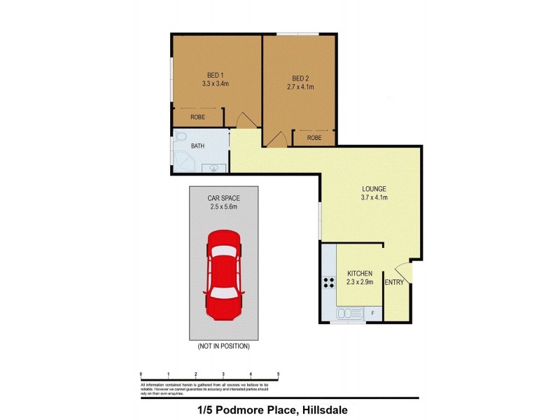 1/5 Podmore Place, Hillsdale NSW 2036 Floorplan
