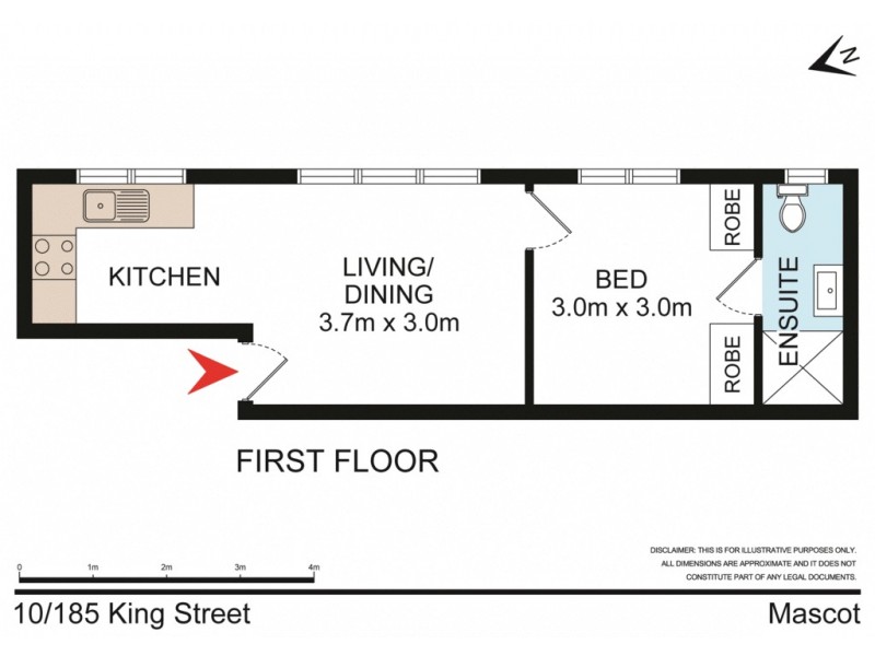 10/185 King Street, Mascot NSW 2020 Floorplan