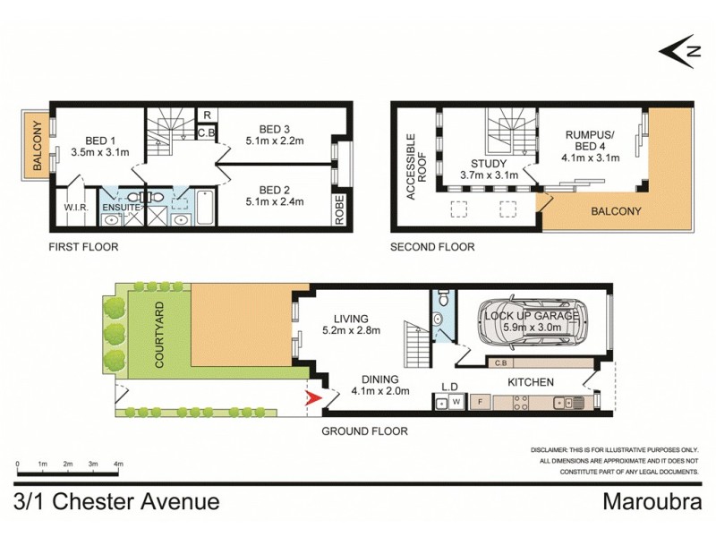 3/1 Chester Avenue, Maroubra NSW 2035 Floorplan