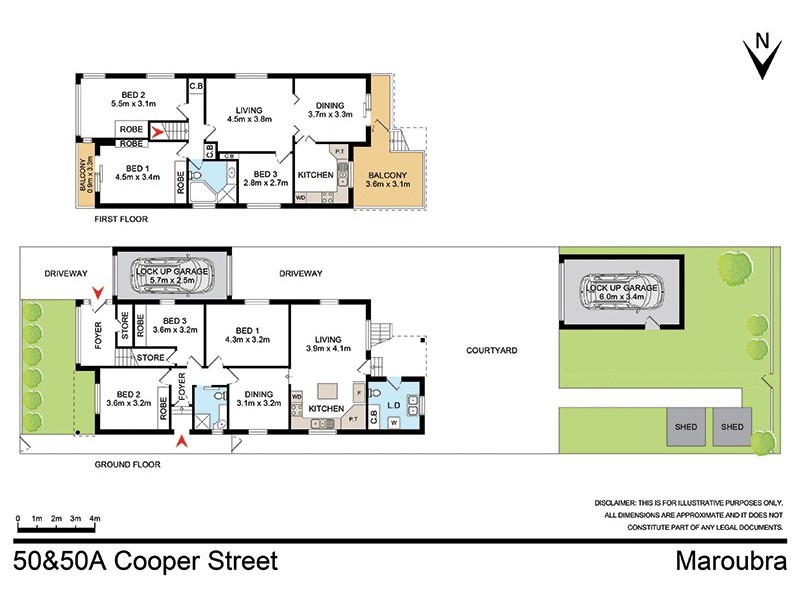 50 and 50A Cooper Street, Maroubra NSW 2035 Floorplan