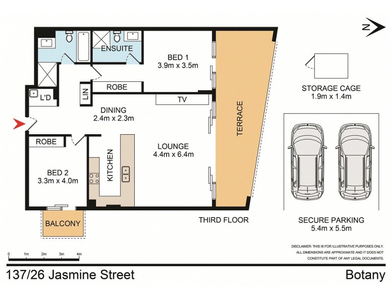 137/26 Jasmine Street, Botany NSW 2019 Floorplan