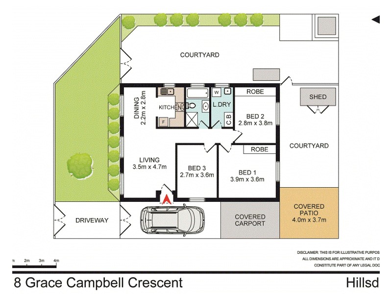 3/18 Grace Campbell Crescent, Hillsdale NSW 2036 Floorplan